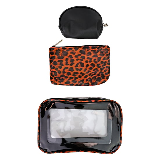 3-delige Dames Cosmeticazak Set Leopardenprint Makeup Toilettas Reiskoffers - Image 2