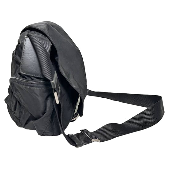 Prada Tessuto Schoudertas in Zwart Nylon - Image 3
