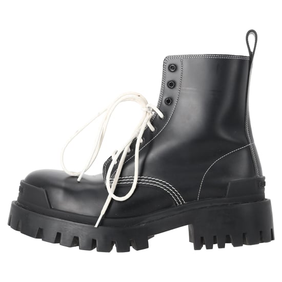 Balenciaga Stivaletti Strike Veterschoenen in Zwart Leder - Image 2