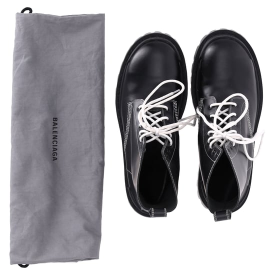 Balenciaga Stivaletti Strike Veterschoenen in Zwart Leder - Image 6