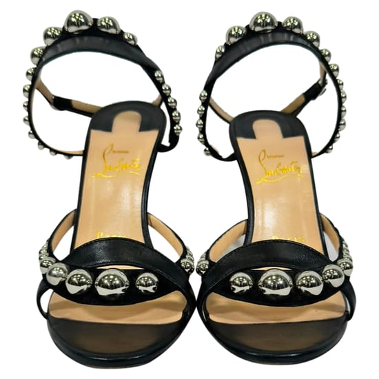 Christian Louboutin Galeria Studded Sandalenhakken in Zwart Leer - Image 2