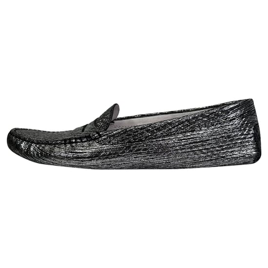 Tod's Metallic Accent Instapschoenen in Zilveren Leer - Image 4