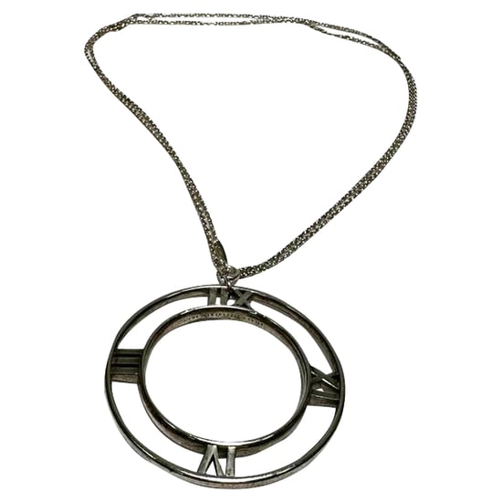 Tiffany & Co. Atlas Romeinse Cijfers Ronde Hanger Ketting in Sterling Zilver Metaal - Image 2