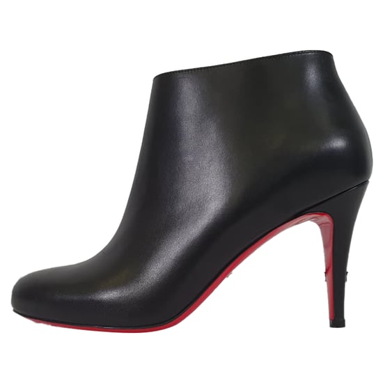 Christian Louboutin Belle 85 Enkellaarsjes in Zwart Kalfskinnen Leer - Image 4