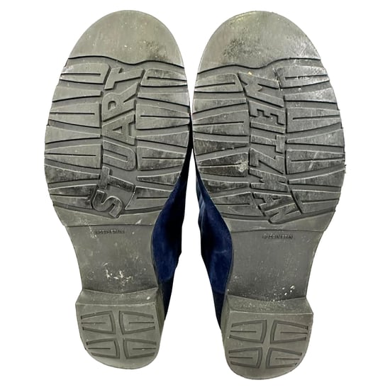 Stuart Weitzman Kniestoks in marineblauw suede - Image 6