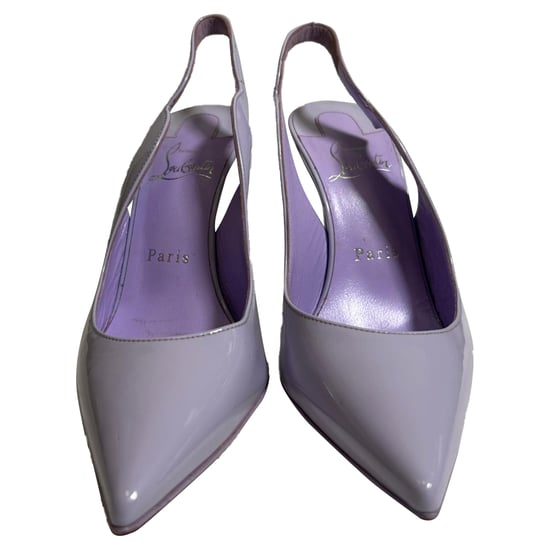 Christian Louboutin Hot Chick 100 Slingback Pumps in Paars Glanzend Leder - Image 3