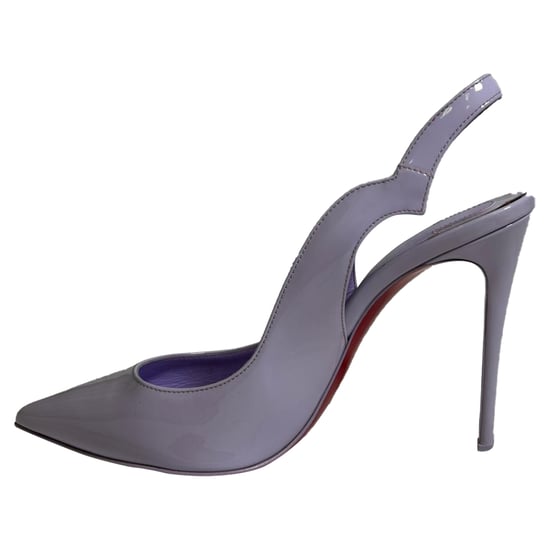 Christian Louboutin Hot Chick 100 Slingback Pumps in Paars Glanzend Leder - Image 5