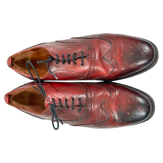 Burberry Veterschoenen van Bordeauxleer - Image 4