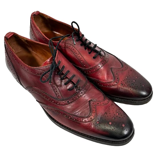 Burberry Veterschoenen van Bordeauxleer - Image 5