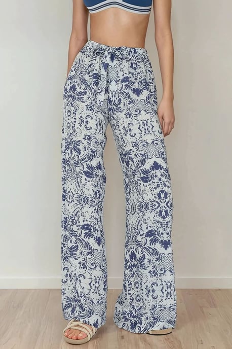 Geprinte Wijde Pantalon met Touwtjes - Image 2