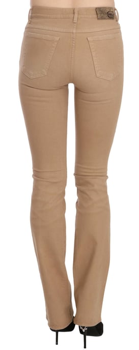 Just Cavalli Bruine Katoenen Stretch Midden Taille Skinny Broek - Image 4