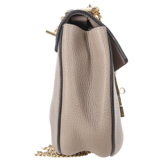 Chloé Pebbled Small Drew tas in beige leer - Image 4