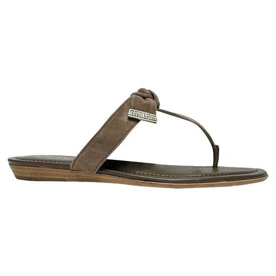 Tod's teenslippers met strikaccent in bruin suède - Image 1