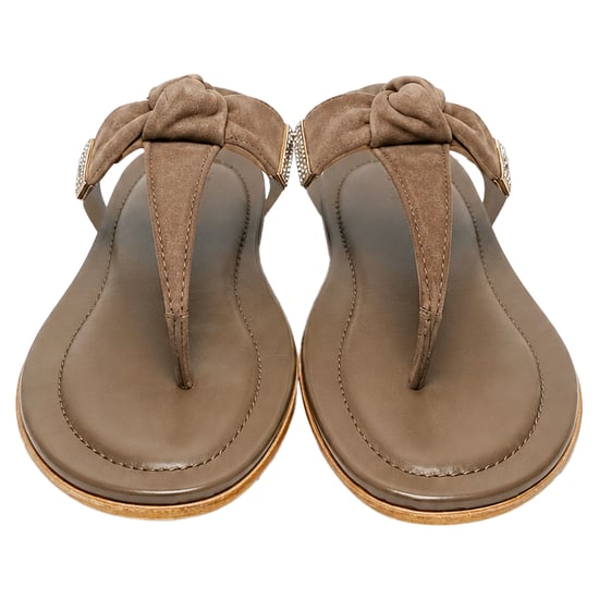 Tod's teenslippers met strikaccent in bruin suède - Image 3