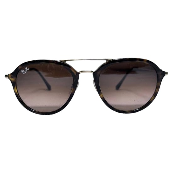 Ray Ban RB4253 pilotenzonnebril met dubbele brug in bruin acetaat. - Image 1