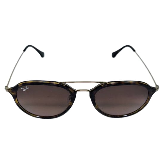 Ray Ban RB4253 pilotenzonnebril met dubbele brug in bruin acetaat. - Image 5