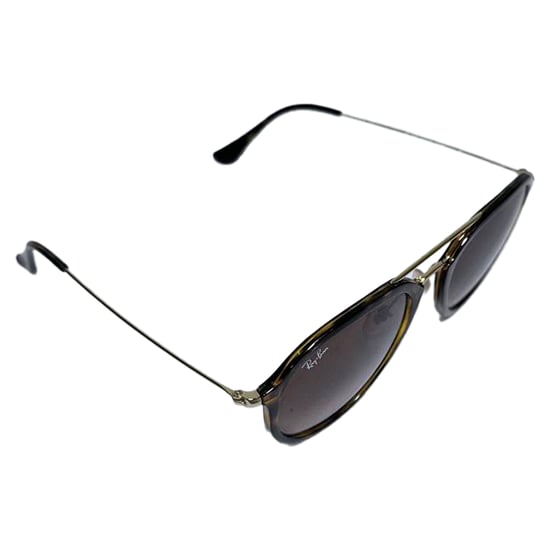 Ray Ban RB4253 pilotenzonnebril met dubbele brug in bruin acetaat. - Image 6