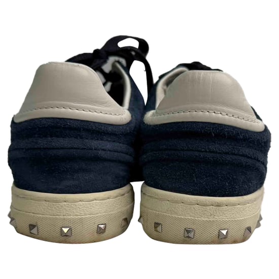 Valentino Garavani Flycrew lage sneakers in marineblauw suède - Image 3