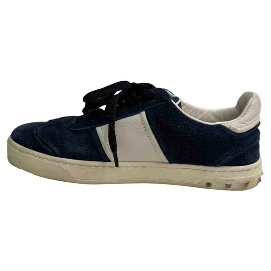Valentino Garavani Flycrew lage sneakers in marineblauw suède - Image 4