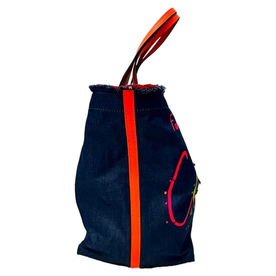 Christian Louboutin Frangibus draagtas in marineblauwe denim - Image 3