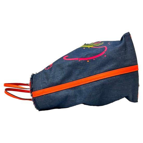 Christian Louboutin Frangibus draagtas in marineblauwe denim - Image 4