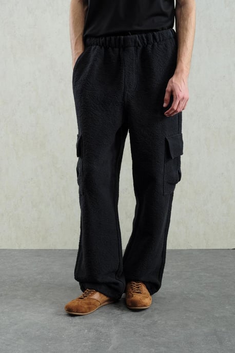 Brede Pijpen Textuur Pull-On Broek - Image 3