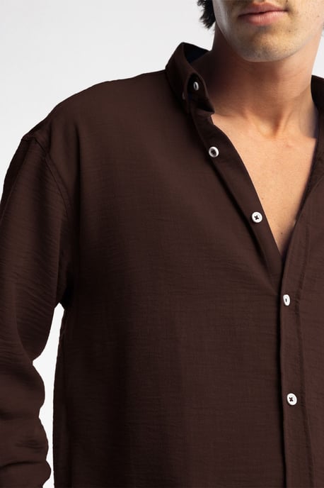 Oversized Knopenhemel met Lange Mouwen - Image 3