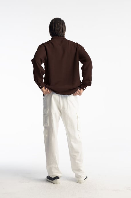 Oversized Knopenhemel met Lange Mouwen - Image 5