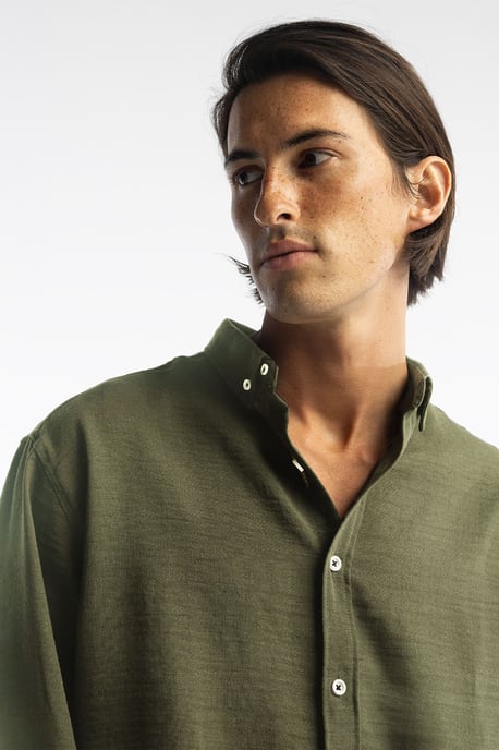 Overmaatse Knoopsluiting Lange Mouwen Shirt - Image 1
