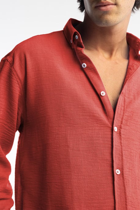 Oversized Knopsluiting Lange Mouwen Shirt - Image 2