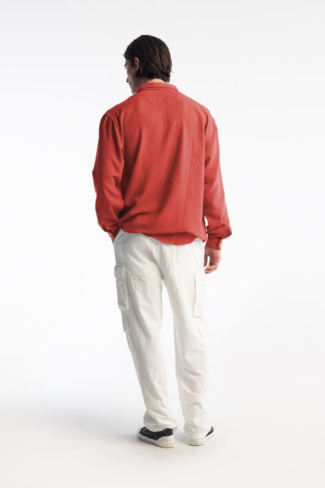 Oversized Knopsluiting Lange Mouwen Shirt - Image 3