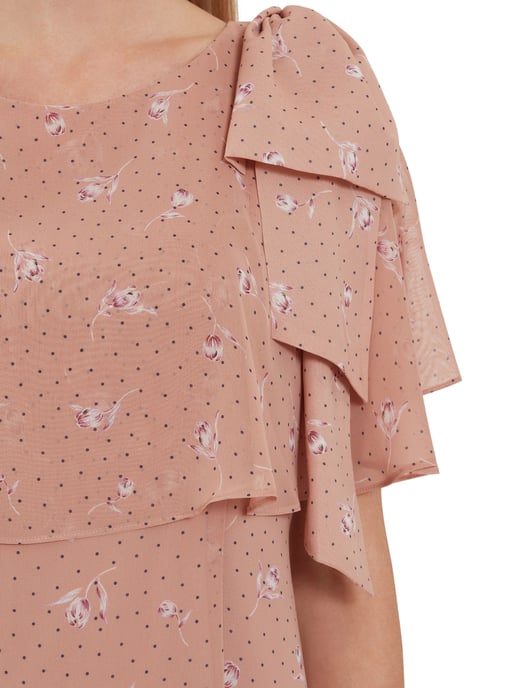 Claren Floral Spot Chiffon Dress - Image 4