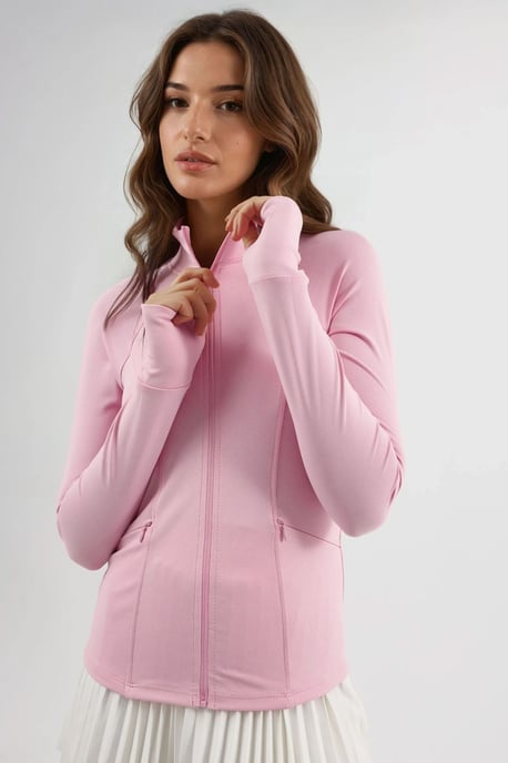 Fitted Knitted Turtleneck Active Top - Image 3