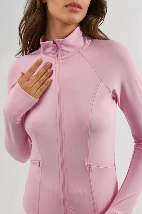 Fitted Knitted Turtleneck Active Top - Image 5