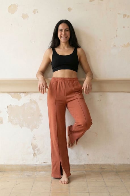 Hoge taille wijde been gebreide joggingsbroek - Image 5