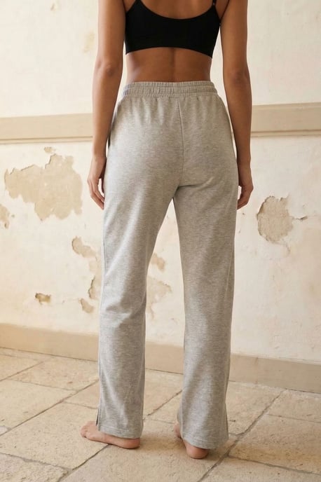 Hoge taille wijde been gebreide joggingsbroek - Image 4