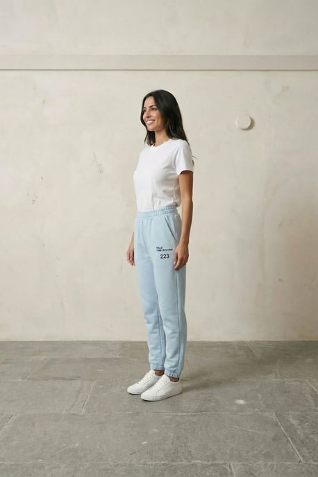 Midden taille bedrukte katoen Lycra joggingsbroek - Image 3