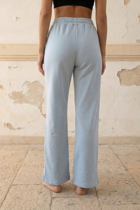 Hoge Taille Brede Pijpen Gebreide Joggingbroek - Image 4