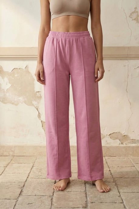 Hoge Taille Wijdlopende Gebreide Joggingbroek - Image 2