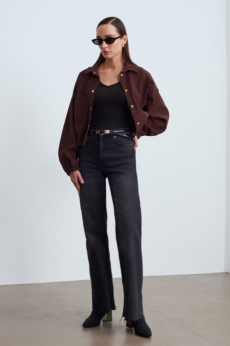 Slim Fit V-hals Lange Mouw Top - Image 4