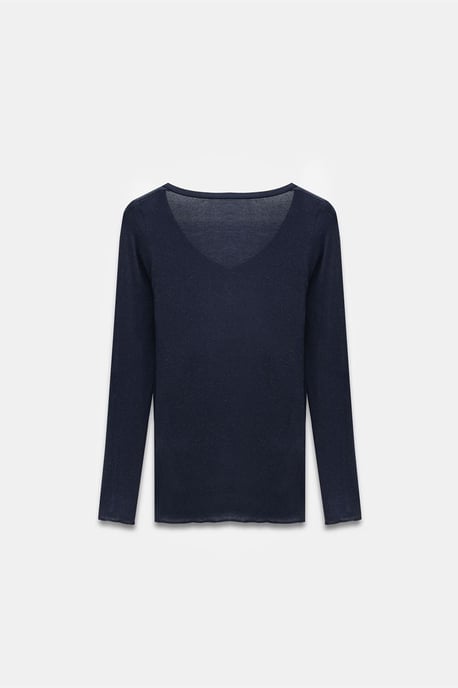 Slim Fit V-hals Lange Mouw Top - Image 5