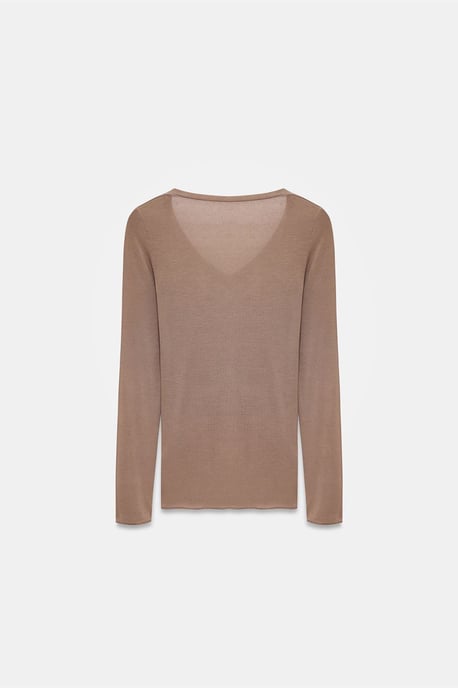 Slim Fit V-hals Lange Mouw Top - Image 6
