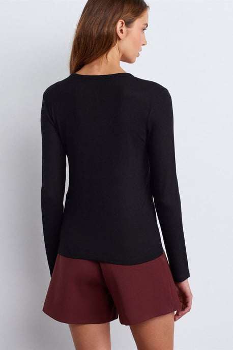 Slim Fit V-hals Knopen Blouse - Image 2