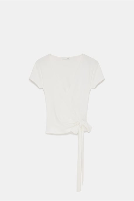 Crop Wrap Blouse met Strikdetail - Image 5