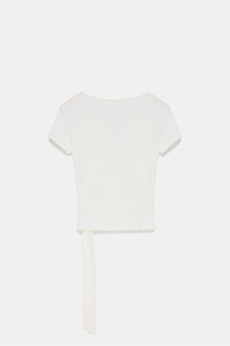 Crop Wrap Blouse met Strikdetail - Image 6