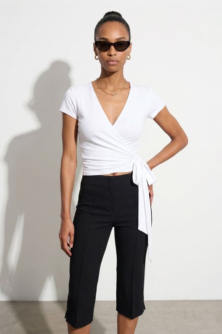 Crop Wrap Blouse met Strikdetail - Image 3