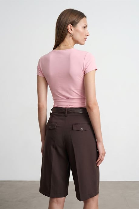 Crop Wrap Blouse met Strikdetail - Image 3