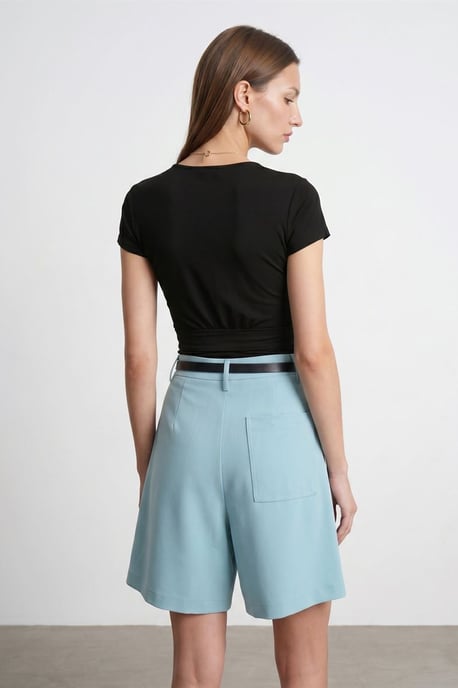 Crop Wrap Blouse met Strikdetail - Image 2