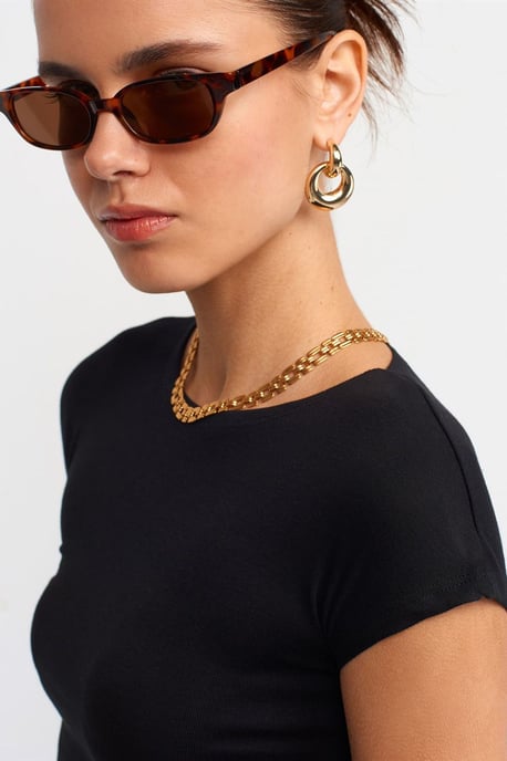 Strakke Crop Jersey Blouse - Image 3