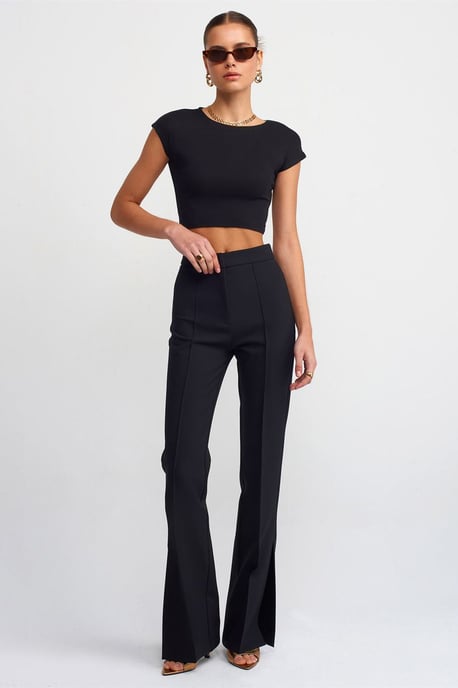 Strakke Crop Jersey Blouse - Image 4